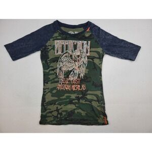 Affliction Camo Phoenix Live Fast American Metal 73‎ World Tour Shirt M USA Made